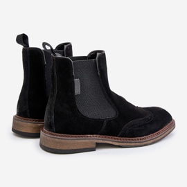 Bottines Chelsea en daim pour hommes Big Star OO174192 noir 2