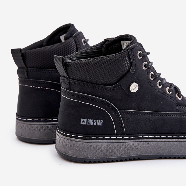 Bottes à lacets Big Star pour hommes OO174559 Hi-Poly System Noir 2