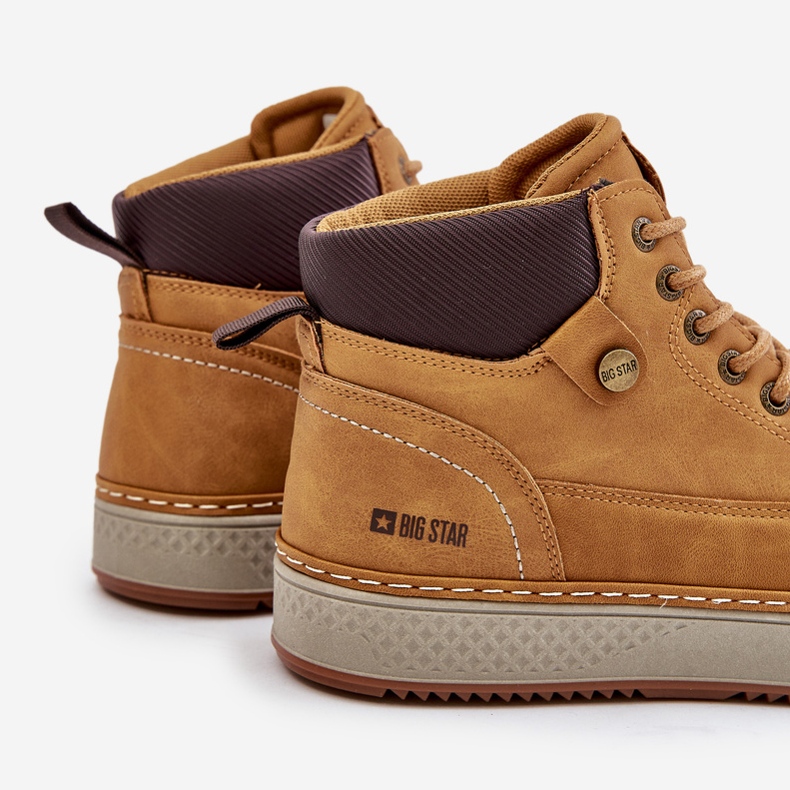 Bottes à lacets pour hommes Big Star OO174561 Hi-Poly System Camel brun 2