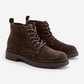 Bottes isolées en daim pour hommes avec fermeture éclair Big Star OO174229 marron brun 1