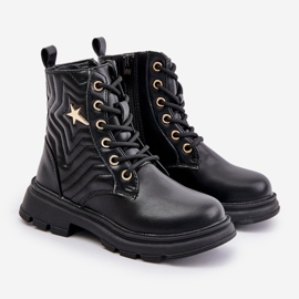 Bottines isolées pour enfants avec fermeture éclair en éco-cuir, noir Liotira 1