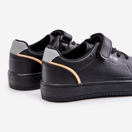 Baskets pour enfants en cuir écologique avec velcro Big Star OO374004 Noir 2