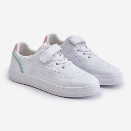Baskets pour enfants en cuir écologique avec velcro Big Star OO374005 Blanc 1