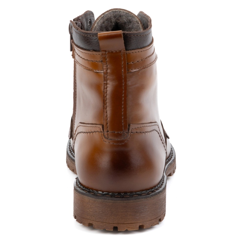 Olivier Bottes d'hiver isolées en cuir pour hommes 603KZ marron brun 1 Olivier Bottes d'hiver isolées en cuir pour hommes 603KZ marron brun 1