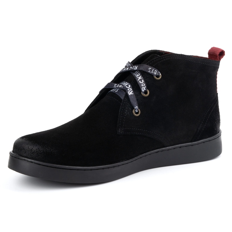 Chukka boots homme en cuir isolées KAMPOL 110/35 noir 1