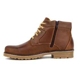 Polbut Chaussures d'hiver homme, bottines isolées en cuir J35S, marron camel brun 1 Polbut Chaussures d'hiver homme, bottines isolées en cuir J35S, marron camel brun 1
