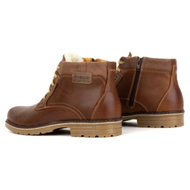 Polbut Chaussures d'hiver homme, bottines isolées en cuir J35S, marron camel brun 3 Polbut Chaussures d'hiver homme, bottines isolées en cuir J35S, marron camel brun 3