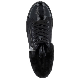 Bottines compensées noires imperméables pour femme Rieker N2505-00 2