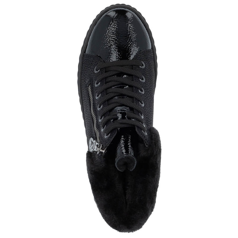 Bottines compensées noires imperméables pour femme Rieker N2505-00 2