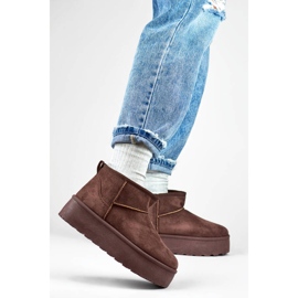 Bottes de neige mukluk pour femme à semelle épaisse, marron 2818BR brun 1 Bottes de neige mukluk pour femme à semelle épaisse, marron 2818BR brun 1