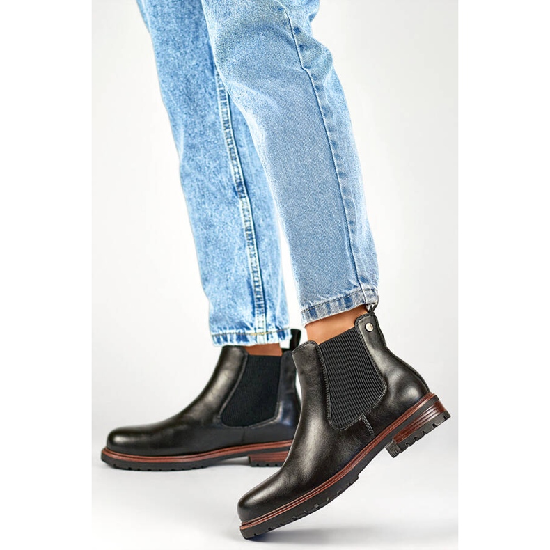 Bottines Chelsea isolées pour femmes, noires GD-WL71B le noir 2