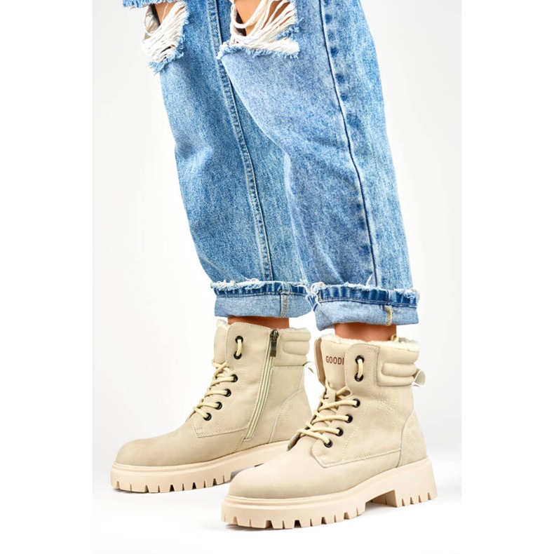 Bottes isolées pour femmes, beige GD-TL51BE 2