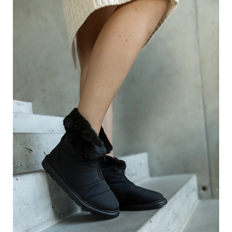 Bottes de neige isolées noires avec col Edidda le noir 1