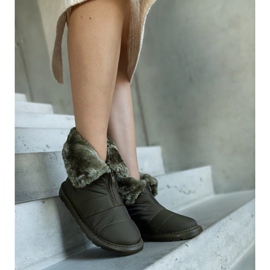 Bottes de neige isolées vertes avec un col d'Edidda 2