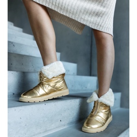 Bottes de neige isolées dorées Edidda avec col 1