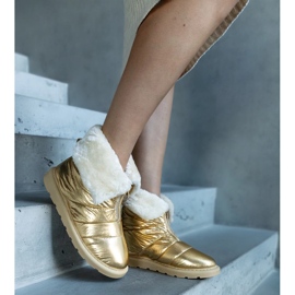 Bottes de neige isolées dorées Edidda avec col d'or 2
