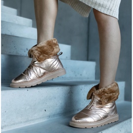 Bottes de neige isolées dorées Edidda avec col 1