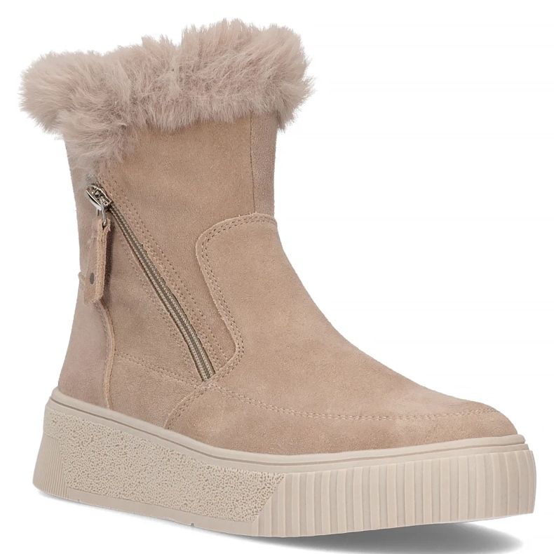Filippo DBT6484/24 Bottines plateforme en cuir beige 2