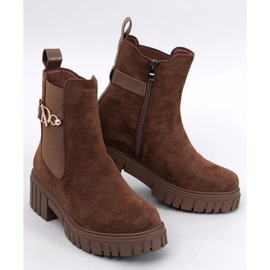 Bottines Chelsea à plateforme Errol Green brun 1