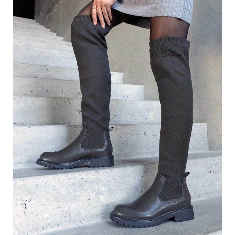 Bottes longues vertes avec tige flexible de Juanra 1