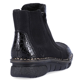 Bottes confortables pour femmes avec isolation noire noire Rieker 73355-00 le noir 1