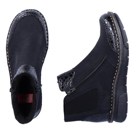 Bottes confortables pour femmes avec isolation noire noire Rieker 73355-00 le noir 3