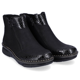 Bottes confortables pour femmes avec isolation noire noire Rieker 73355-00 le noir 4