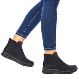Bottes confortables pour femmes avec isolation noire noire Rieker 73355-00 le noir 5