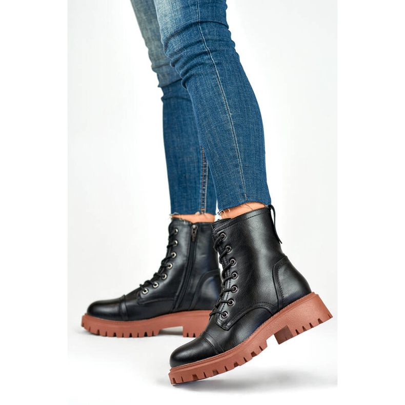 Bottes de travail hautes pour femmes, noires 250044OR-PU 1