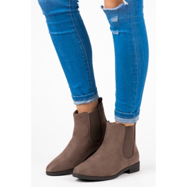 Juliet Bottines Chelsea confortables brun 2