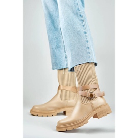 Bottines femme à tige souple, non isolées, beige YQ41KH 1