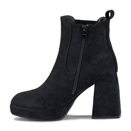 Bottines en daim pour femmes, noires, 7987B beige 4