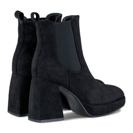 Bottines en daim pour femmes, noires, 7987B beige 5