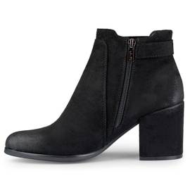 Bottines en daim pour femmes, noires, 260041B-SU le noir 4