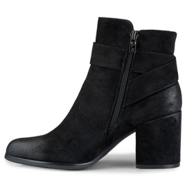 Bottines en daim pour femmes, noires, 260041B-SU le noir 4