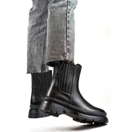 Bottines Chelsea femme, isolées, noires, 1262B 2