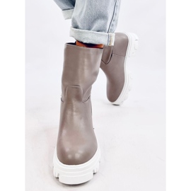 Bottes avec une tige simple Jowita Grey gris 4