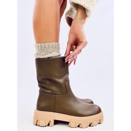Bottes avec une tige simple Jowita Green vert 3
