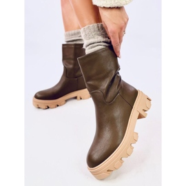 Bottes avec une tige simple Jowita Green vert 5