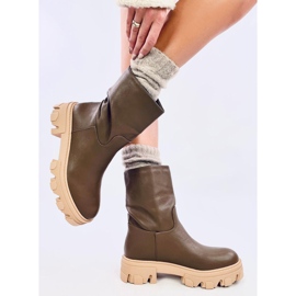 Bottes avec une tige simple Jowita Green vert 4