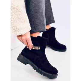 Drapers Bottines plates en daim noires le noir 5