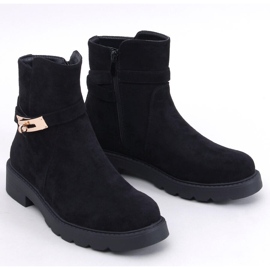 Drapers Bottines plates en daim noires 1