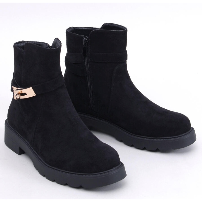 Drapers Bottines plates en daim noires le noir 1