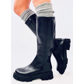 Bottes pour femmes à semelle épaisse Baker Noir le noir 1