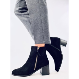 Aguirre Bottines à talons hauts en daim noir le noir 4