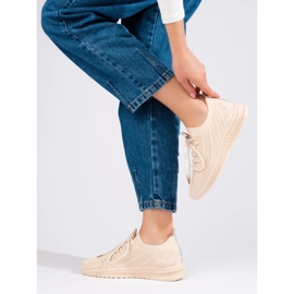 Chaussures de sport femme textile léger Shelovet beige 2