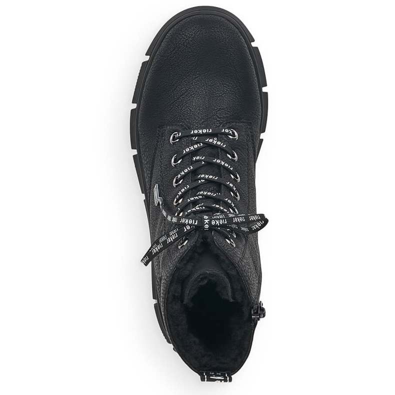 Bottes confortables imperméables pour femmes noires Rieker X3410-00 le noir 1