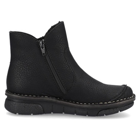 Bottes confortables pour femmes isolées noir Rieker 73357-00 le noir 1