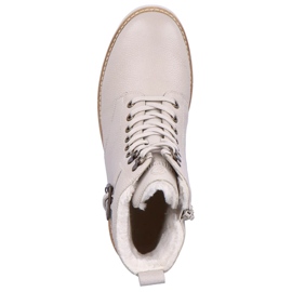 Bottes à talons hauts isolées confortables en cuir, beige Remonte D0A74-60 2