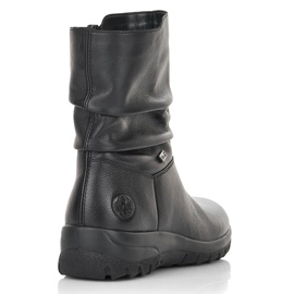 Bottines femme en cuir imperméable isolées avec de la laine Rieker Tex Z7193-00 le noir 2